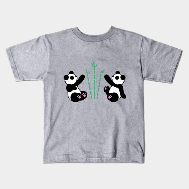 2 Pandas Kids T-Shirt by SoraLorr